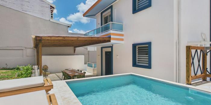 Location villa tout à pied 8 couchages Martinique - vue terrasse